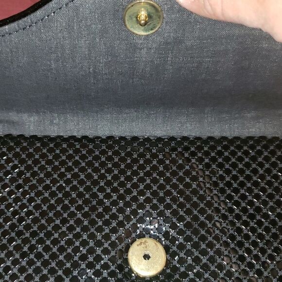 VNTG Evening Black Metal Mesh Crossbody Purse - Picture 7 of 8